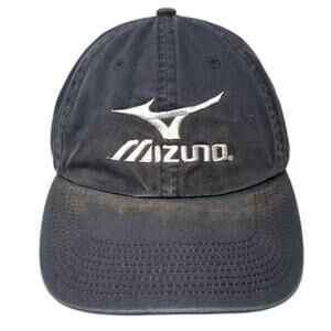 Mizuno Baseball Cap Hat Blue White OS Adjustable Embroidered Logo Slideback